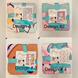 Squishmallows Kids Snuggle Throw Blanket - Pink and Blue Delight